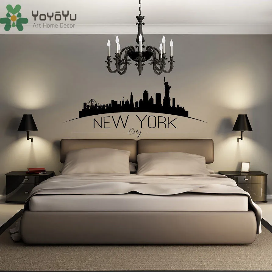 

YOYOYU Wall Decal Vinyl Art Wall Sticker Rootssses Home Decoration Wall Paper Art New York City DIY Removeable Mural ZX016