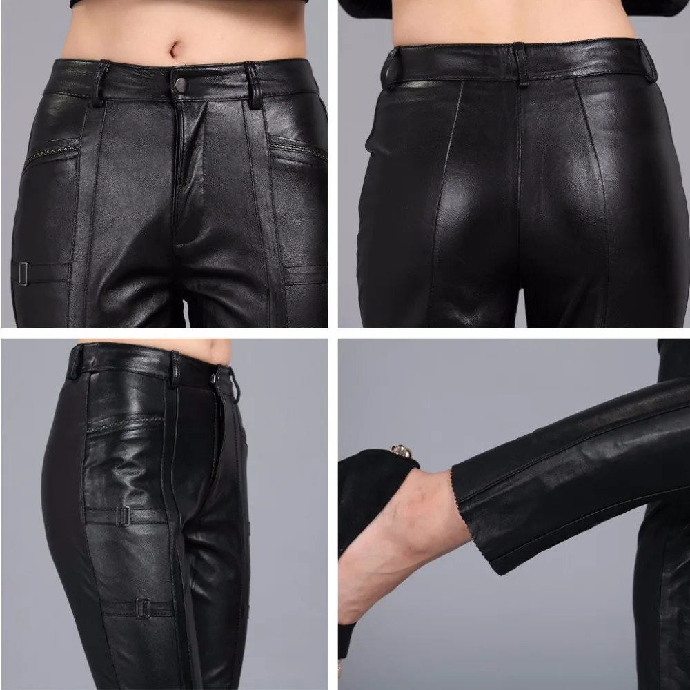 Butt-lifting Sheepskin Women's Genuine Leather Pants Slim Pencil Pants Butt-lifting Sheepskin Women's Genuine Leather Pants Slim Pencil Pants