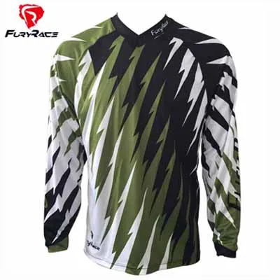 Фурия Race Для мужчин MTB DOWNHILL jersey100% полиэстер Мотокросс футболка мотоциклетные Велоспорт Велосипедный Спорт Майки велосипед Roupa Костюмы - Цвет: FRJ0027