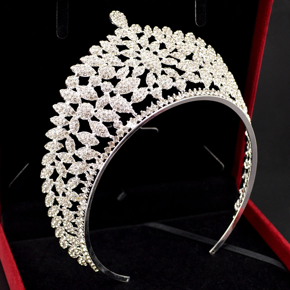 Барокко корона для невесты ручной работы горный хрусталь ночной показ головной убор модные серебряные роскошные женские аксессуары для волос