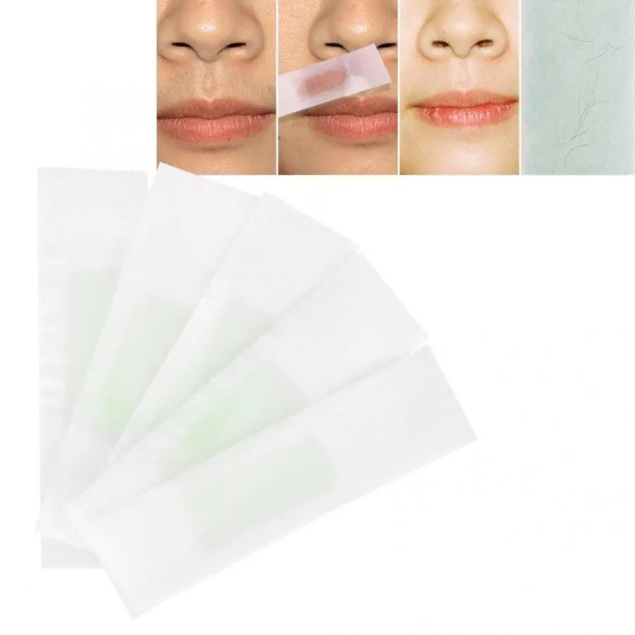 Эпиляция Восковая бумага 10 шт. двухсторонняя бумага для удаления волос восковые полоски лицевая бумага для депиляции волос