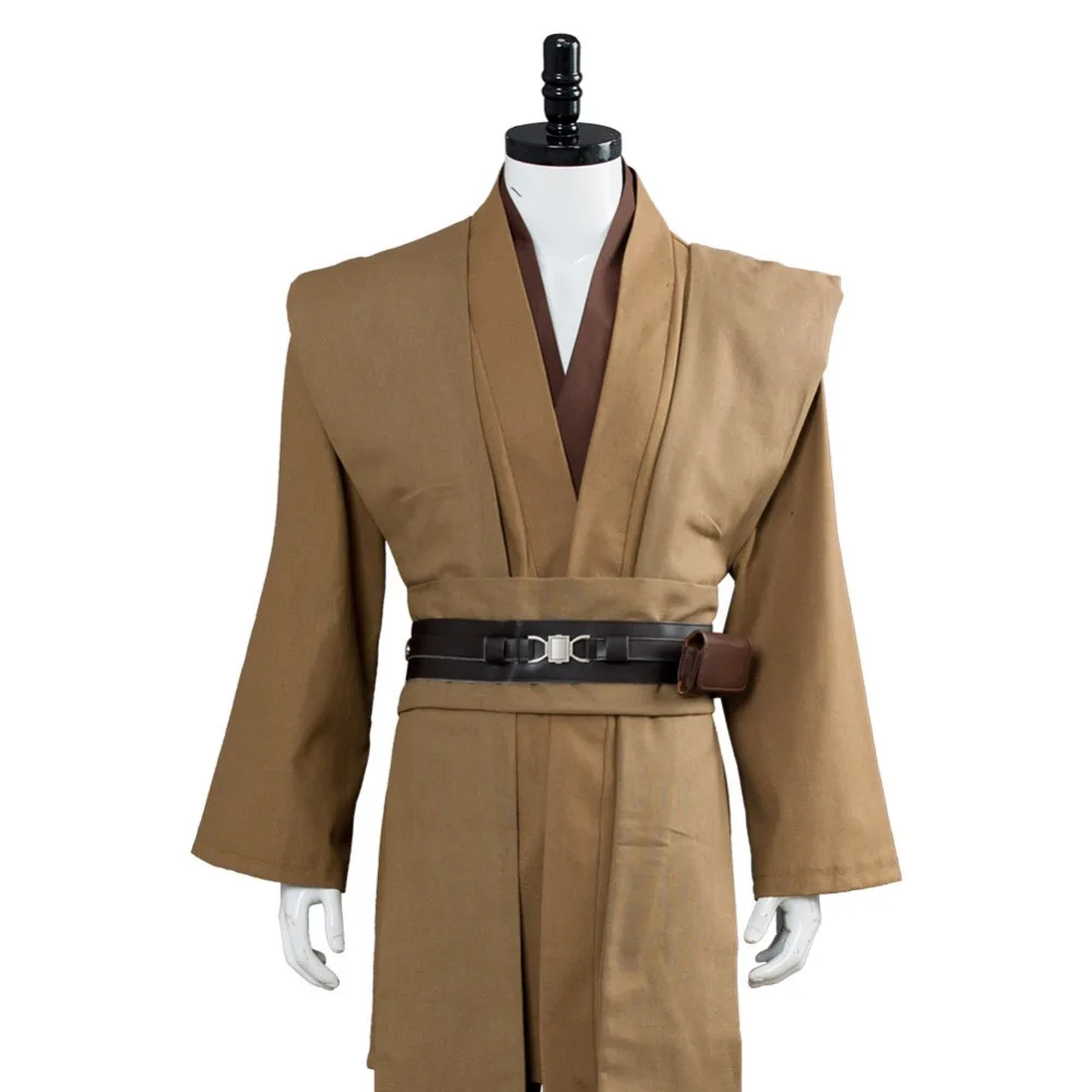 Star Cosplay Wars Kenobi Jedi Cosplay Costume TUNIC Brown Jedi Robe Halloween Carnival Costumes image 6