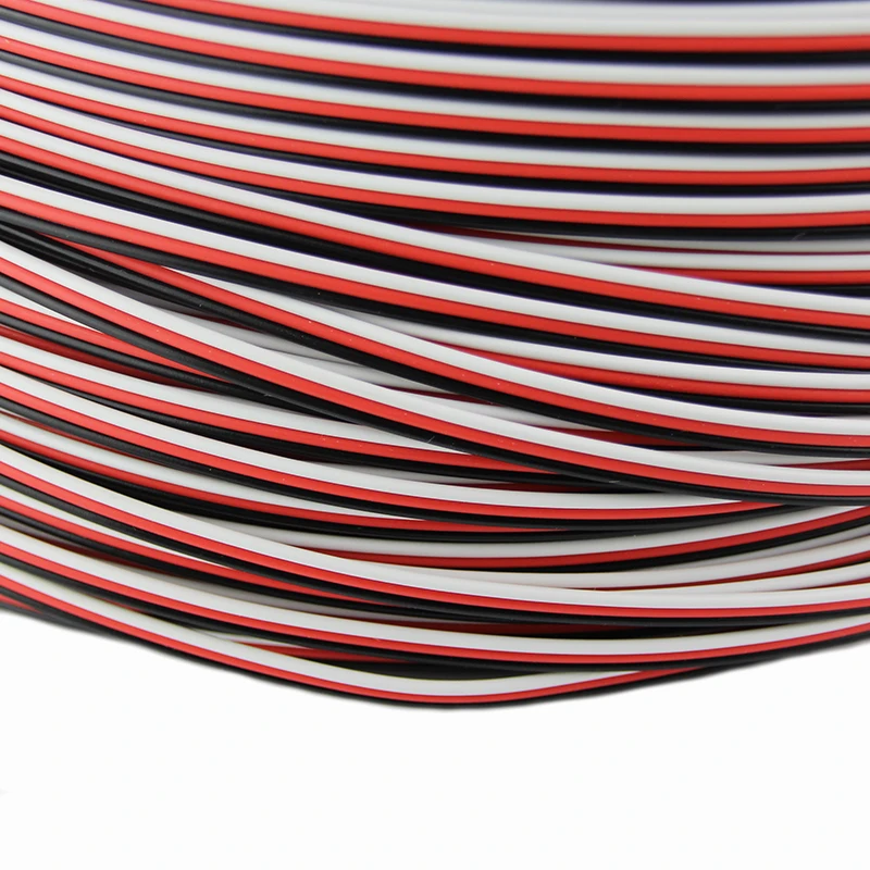 

OliYin 10meter 22AWG 60cores Servo Lead Extension Cable (no plug) 3p Servo Extended Wire Cable for DIY Futaba JR Hitec RC