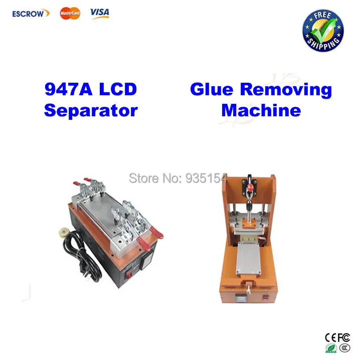 

2pcs/ lot 947A mobile Refurbishment Machine LCD separator with heating groove+glue remove machine