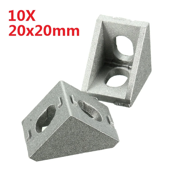 

10Pcs/lot AJ20 Aluminium Angle Corner Joint 20x20mm Right Angle Bracket Furniture Fittings