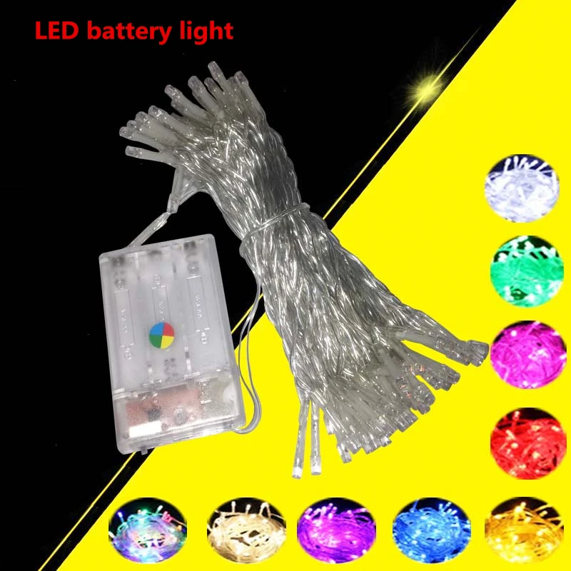 Christmas string light 3*AA battery light 2M 3M 4M 5M 10M holiday lights/wedding/ LED decoration lamp series battery