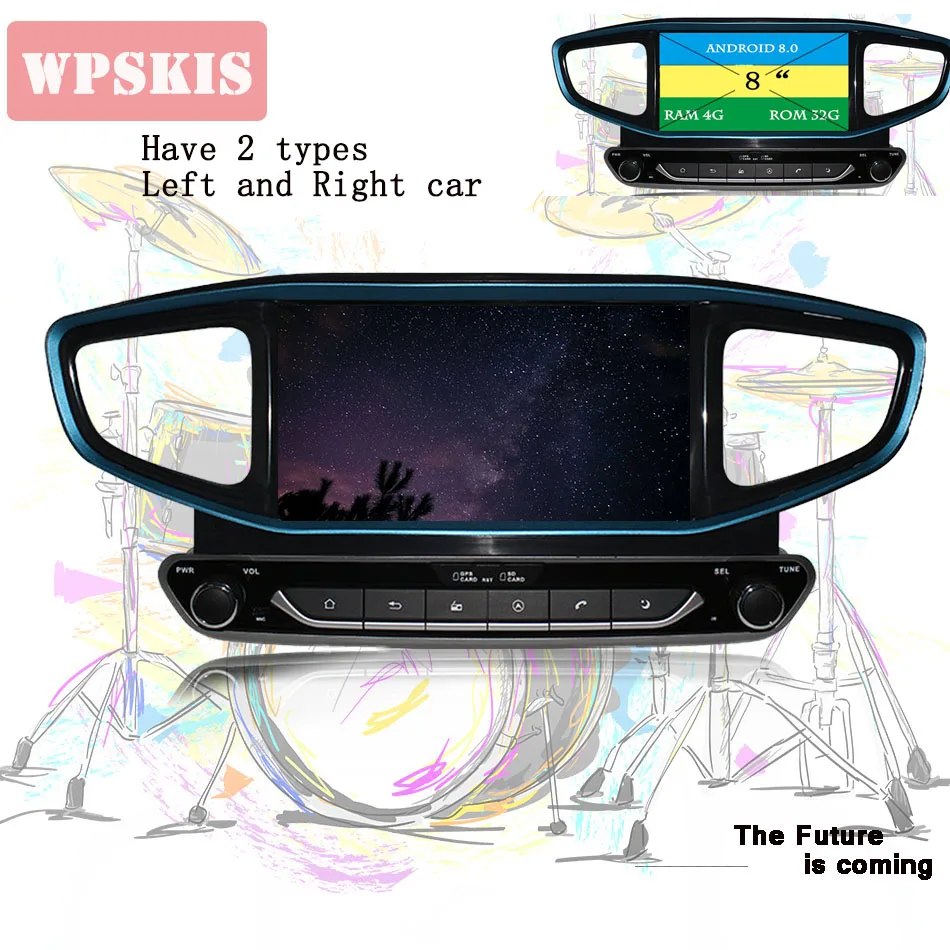 Sale 4GB+64GB Android 9.0 Car DVD Player Stereo Unit GPS Navigation for HYUNDAI Ioniq Hybrid 2016 2017 2018 Auto Multimedia Head unit 4