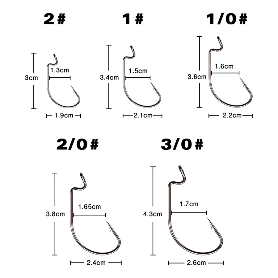 50 шт. Высокоуглеродистая сталь набор рыболовных Кривошип крючки 5 Размер 1#2#1/0#2/0#3/0# Мягкая приманка для рыбы крючок рыболовный снасти с ящиком для хранения