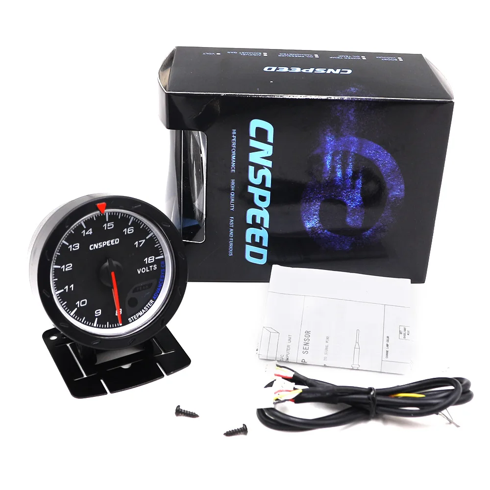 Voltmeter CNSPEED 60 мм Датчик температуры воды вольтметр датчик температуры масла манометр турбо датчик давления масла - Цвет: Voltmeter