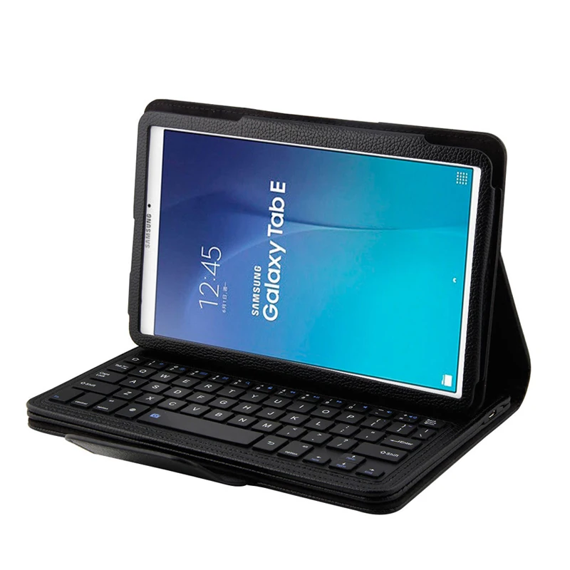 Беспроводной Bluetooth клавиатура чехол для Samsung Galaxy Tab E 9,6 дюймов T560 T561 кожаный чехол раскладушка чехол для планшета с откидной крышкой+ Защитная пленка на экран