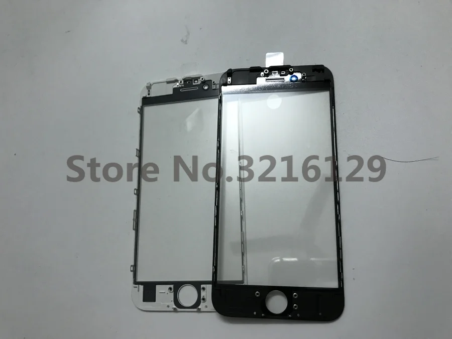 50 шт холодное прессование Переднее стекло+ рамка+ oca для iPhone 6 6s 7 plus внешнее стекло с рамкой с oca lcd запасная часть лучшее качество