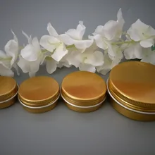 50 шт./партия 10 г 15 г 20 г 25 г 60 г золотистые алюминиевые банки, 10 мл 15 мл 20 мл 60 мл алюминиевый, оловянный контейнер для губ