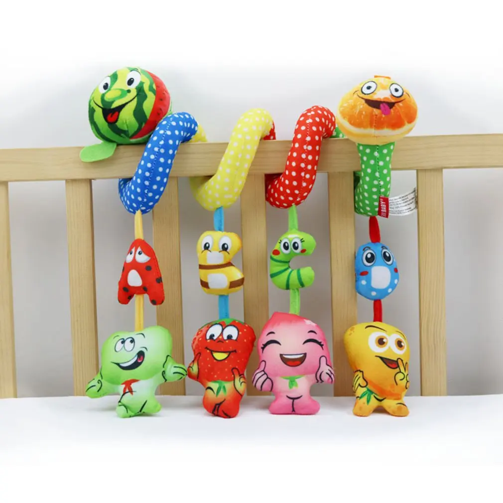 Горячие милые животные спираль обертывание игрушки многофункциональная кровать подвесные игрушки мультфильм коляска рельс игрушка для маленьких мальчиков девочек z