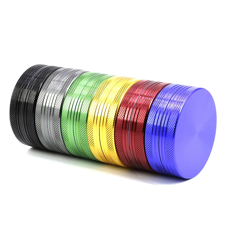 

Aluminum Alloy 2 Layer 55MM Grinder Diameter Cigarette Filter Herb Crusher Tobacco Smoked Hookah Maker wholesale 2019