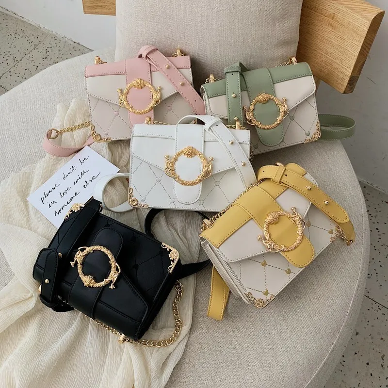 

Luxury Handbags Women Bags Designer Fashion Square Shoulder Bags For Women 2019 New Quality PU Leather Heart Embroidery Purses