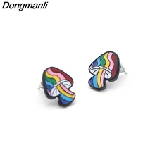 DMLSKY грибы прелестные Серьги Мультфильм ювелирные изделия гипоаллергенно серьги гвоздики кулон для детей девочек милые подарки M2151