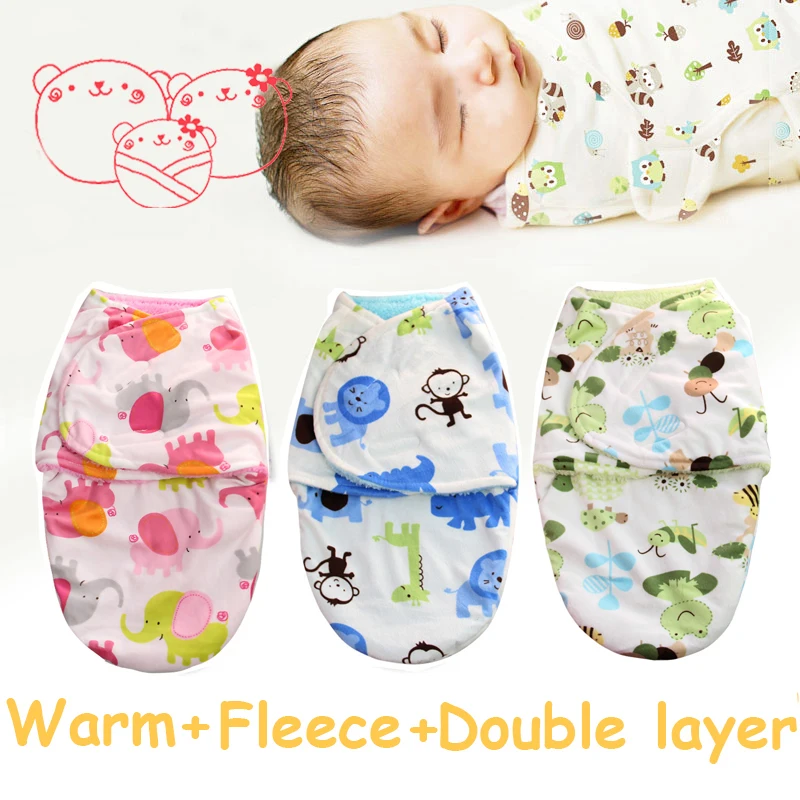 wrap soft flannel parisarc newborn swaddle baby products double layer Blanket & Swaddling Warm