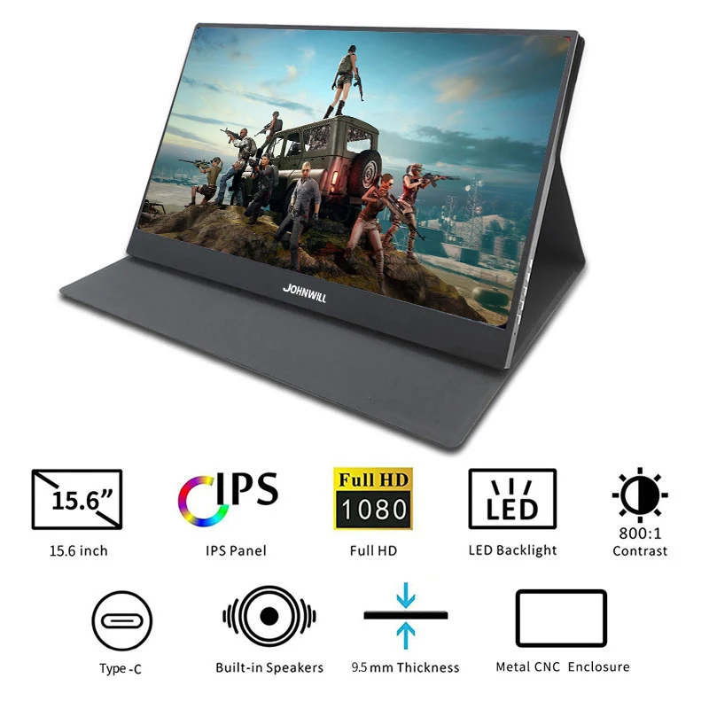 15," портативный сенсорный монитор pc HD экран 1080p ips ЖК-Дисплей HDMI type-C USB для ноутбука телефона xbox переключатель ps4 игровой монитор