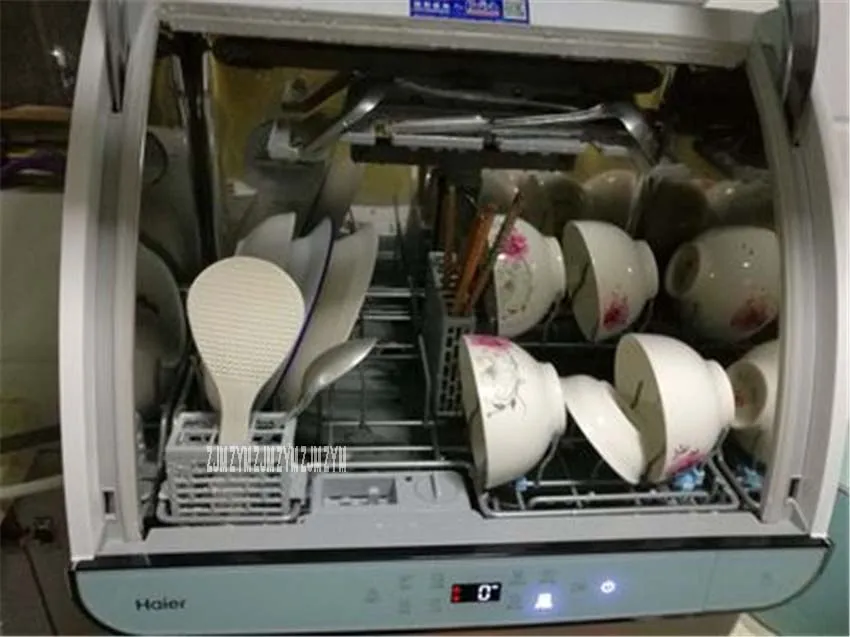 1 шт. мытья миска Посудомоечная машина для дома полностью автоматическая щетка миска настольная маленькая посудомоечная машина высокотемпературная дезинфекция HTAW50STGGB 220 В