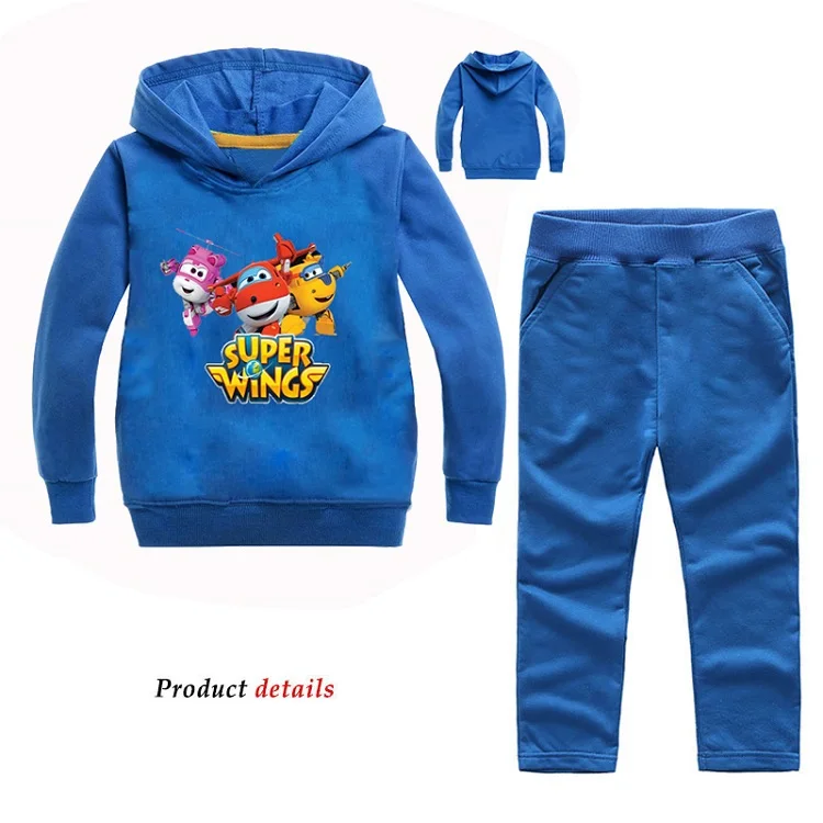 

Z&Y 2-14Years Tiny Cottons 2018 Costume Jett Super Wings Set Toddler Fall Clothes Boys Clothing Unisex Pullover Coat Sportsuit