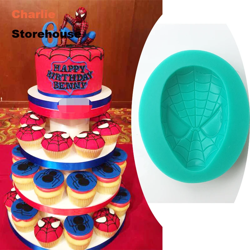 Cake Mold 3d Silicone Spider Man Shape Sugar Craft Fondant Cake Mould Chocolate Cookies Baking Tool Diy Decoration Mold Decor Mold Molde 3dcake Mold Aliexpress