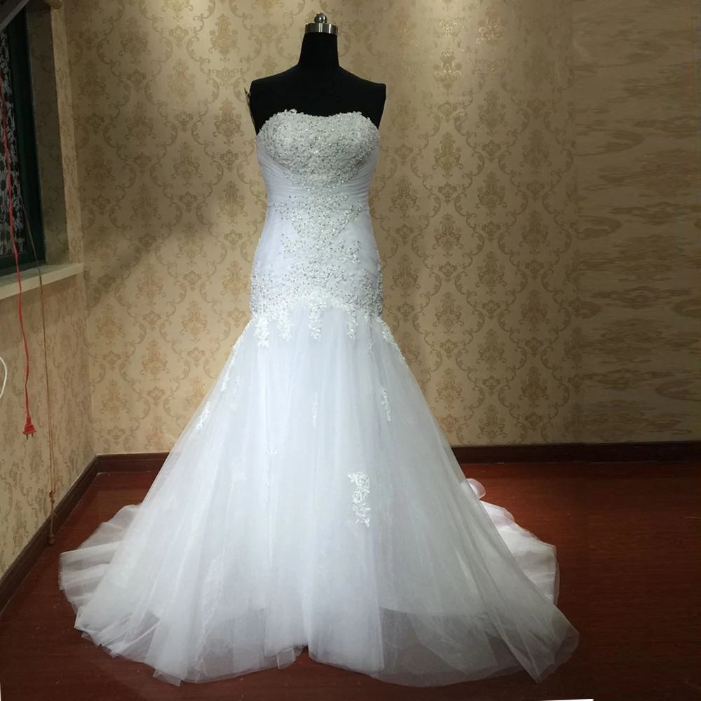 100-Real-Photos-New-Arrival-Custom-Made-Mermaid-Wedding-DressesApplique-Beading-Pearls-Bridal-Gown-Plus-Size