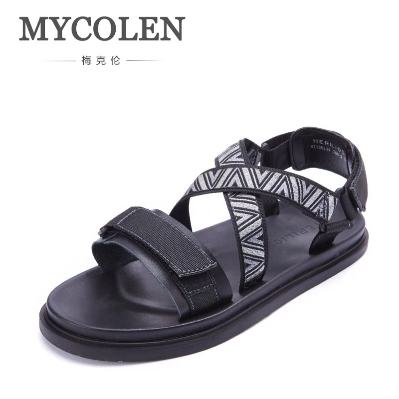 

MYCOLEN The New Listing Summer Men'S Beach Sandals Luxury Fashion Outdoor Shoes Black Roman Men Casual Shoe Male Sandals