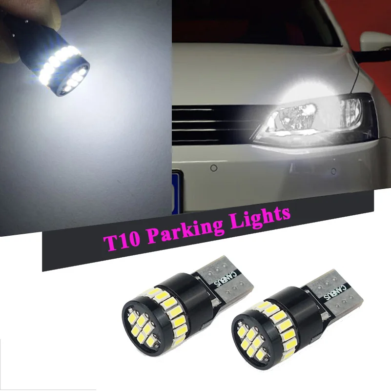 2pcs Canbus T10 W5W 168 194 LED Clearance Parking Lights Bulbs For Kia