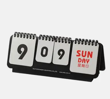 

Creative diy desktop tabular calendar with page-turning calendar