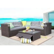 Лидер продаж Доступным Открытый мебель двухместный диван набор диван из ротанга