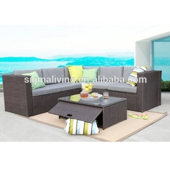 

Best selling affordable outdoor furniture double sofa rattan sofa set