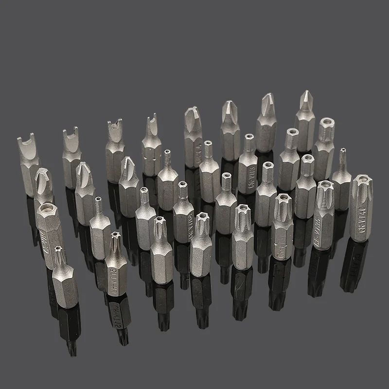 33pcs/set Chrome Vanadium Steel Magnetic Screwdriver Head Set Professional Star Hex Spanner Torx Screwdriver Bit Set with Holder