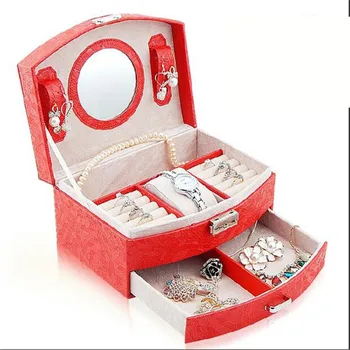 

Jewerly Box Women Organizadores Organizador Box Hanging Jewelry Organizer Display Earring Rings Bracelets Storage Box Hanger