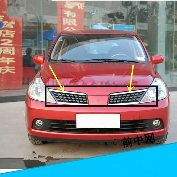 

For Nissan Tiida Front Racing Grills Air Mesh 2005 2006 2007 DA010