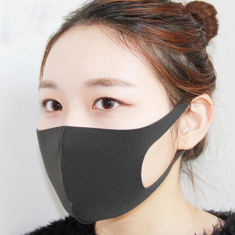 

Mouth Mask Cotton Cute PM2.5 Anti Haze Black Dust Mask Nose Filter Windproof Face Muffle Bacteria Flu Fabric Cloth Respirator