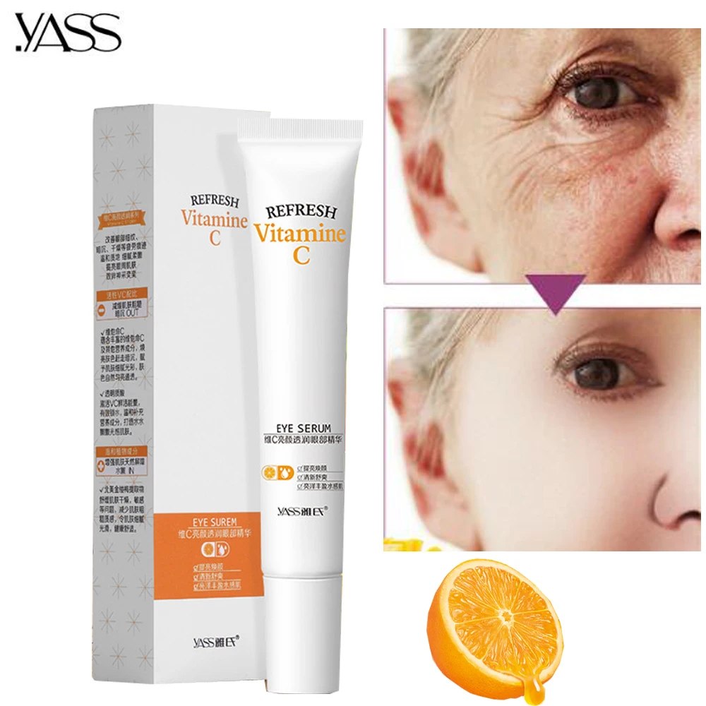 YASS Vitamin C Eye Cream Anti Wrinkle Remover Dark Circles Eye Essence