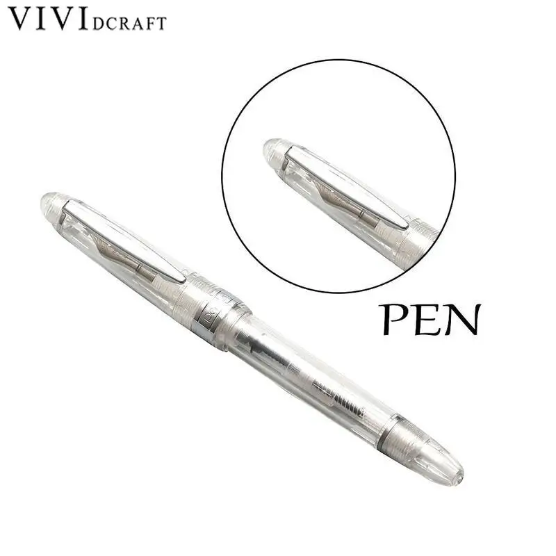 

0.38mm Calligraphy Pen Vividcraft School Supplies Transparent Fountain Pen Ink Gift Box Writing Fountain Luxury Pen