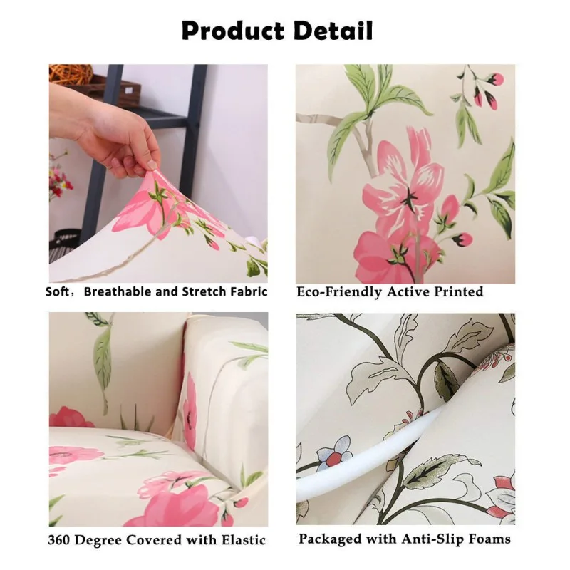 Double-seat Stretch Slipcovers Sofa Elastic All-inclusive Protector Cover Printed Furniture Sectionele Couch
