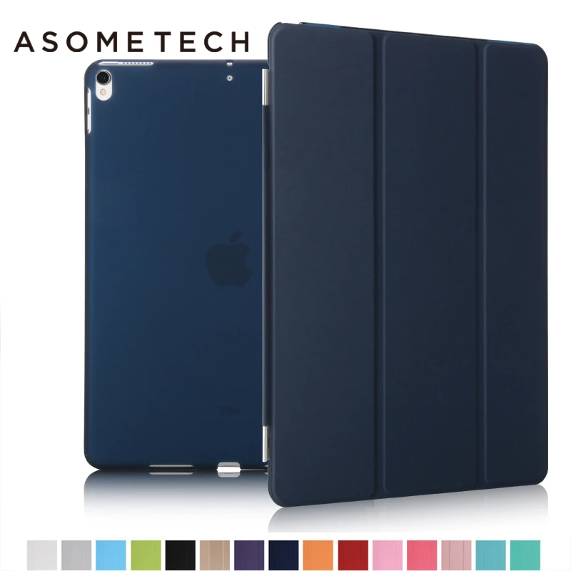 Для iPad Pro 10,5 Utra Slim из полиуретана формата Фолио магнитный Смарт-Чехол полупрозрачные задние Чехлы для iPad Pro 10,5 дюймов Стенд матовый Корпус+ подарок