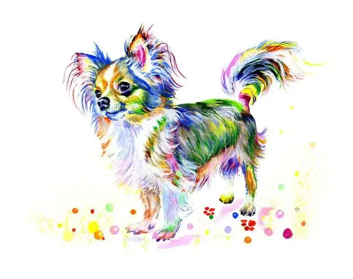 watercolor dog
