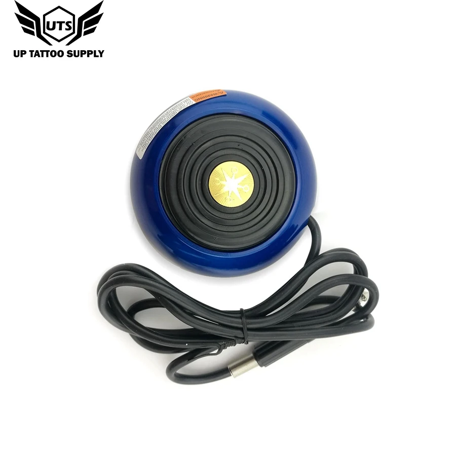 

UPTATSUPPLY Professional Round 360 Tattoo Machine Footswitch Tattoo Power Supply Foot Pedal Controller For Power Machine Gun
