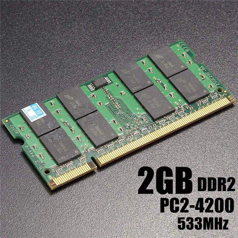 

2GB DDR2 PC2-4200 533MHz Non-ECC DIMM Memory RAM 200-Pin 1.8V System High Compatible Notebook Laptop PC
