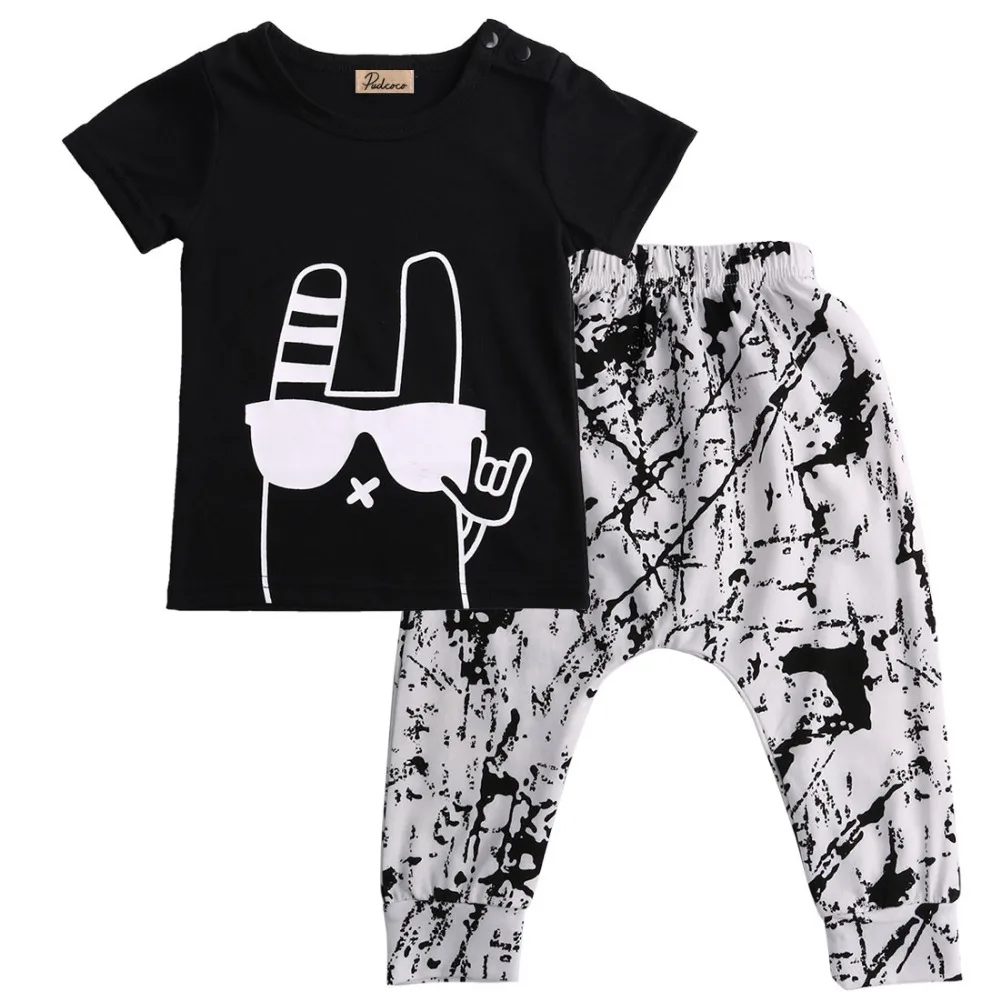 Для маленьких мальчиков clothes2016 летние детские комплекты брендовой одежды