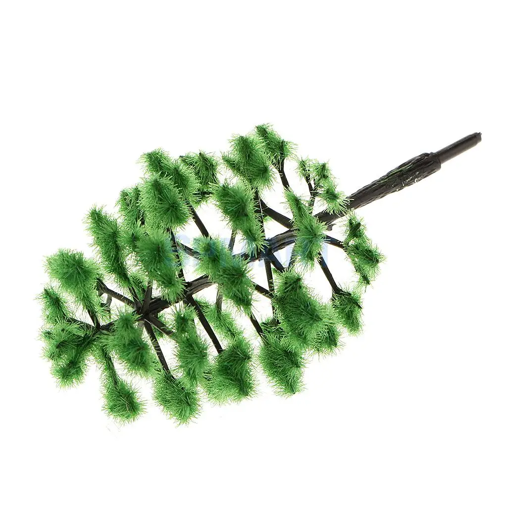 Темно-зеленые модели деревьев для поезда железнодорожной дороги пейзаж DIY макет различных весов деревья