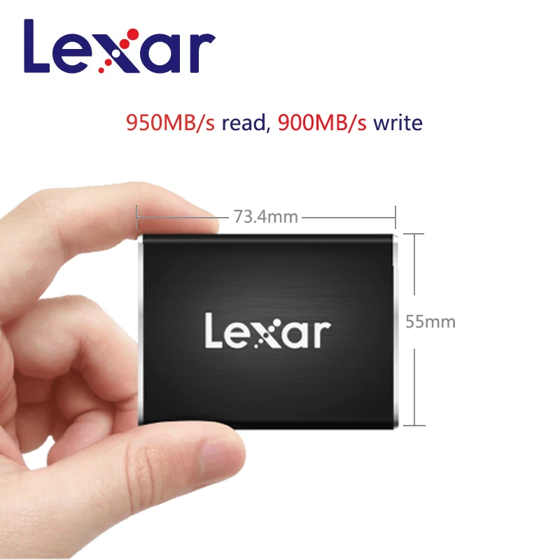 Lexar SL100 Pro Портативный SSD USB 3,1 Gen2 внешний SSD жесткий диск HDD 950 МБ/с./с 500 ГБ 1 ТБ твердотельные накопители внешний жесткий диск