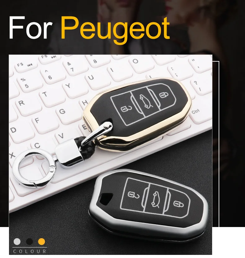 Цинковый сплав+ световой кожаный чехол Key автомобилей для peugeot 508 301 2008 3008 408 5008 Citroen C4 кактус C5 C3 C4L случае ключ