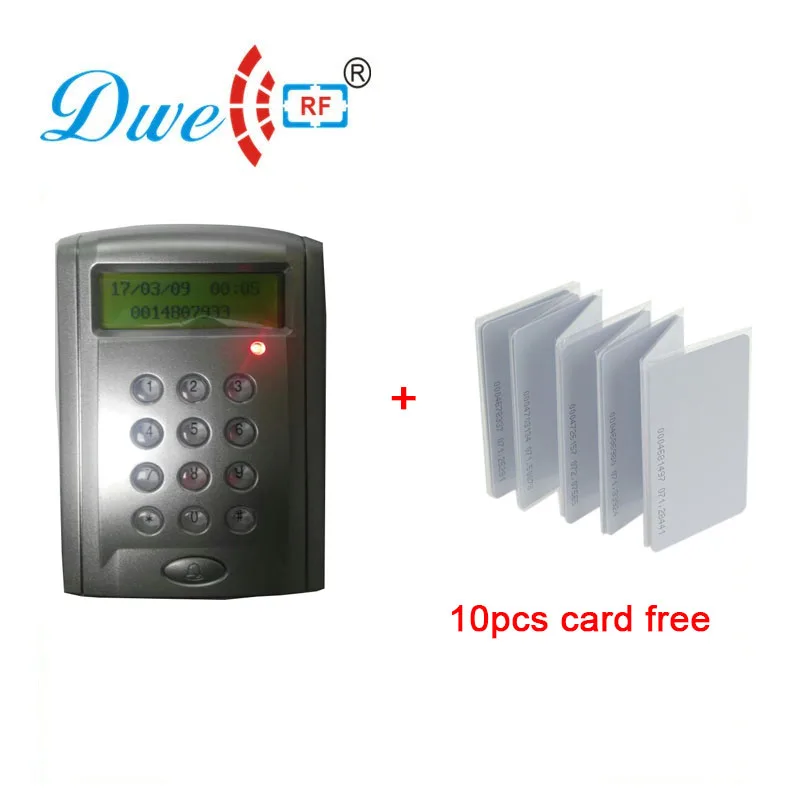 

Smart card 125khz/13.56mhz plastic RFID Proximity LCD reader with door bell