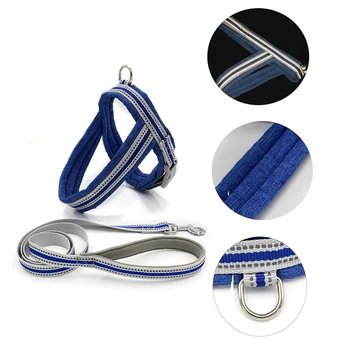 

Dog Cat Harness Pet Adjustable Reflective Vest Walking Lead Leash for Puppy Polyester Mesh Harness for Small Medium Dog