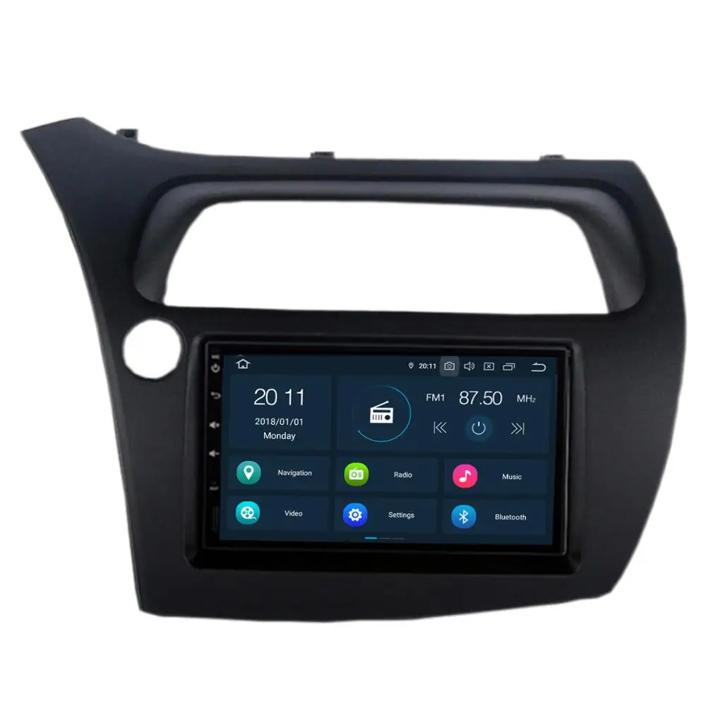 Flash Deal COIKA 7" Android 9.0 System 4+64G RAM Car GPS Navi Receiver For Honda Civic Multimedia Radio Stereo WIFI Google SWC Double DIN 1