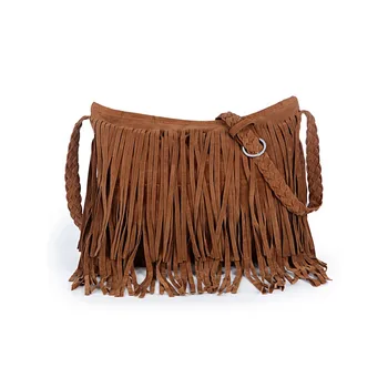 

Sell at a loss! New Fashion Lady Women Faux Suede Leather Tassel Fringe CrossBody Shoulder Handbag Messenger Bag